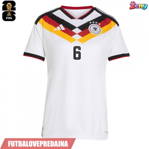 Lacne Ženy Futbalové dres Nemecko Joshua Kimmich #6 MS 2026 Krátky Rukáv - Domáci